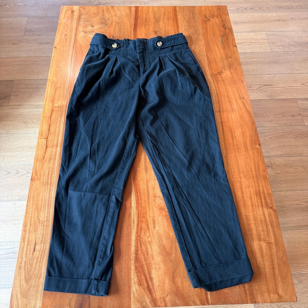 Laundry By Shelli Segal Women's Black Cotton/Lyocell Pants Size 10